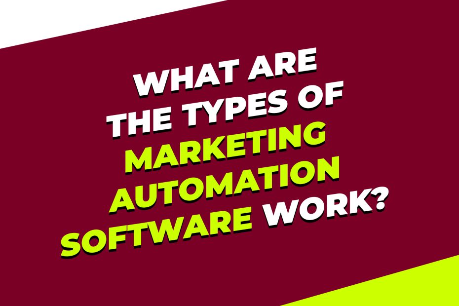 What are the types of marketing automation software work?
